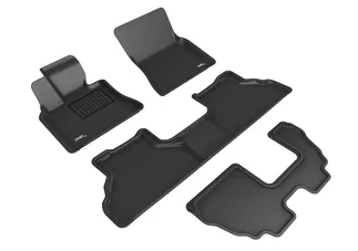 3D MAXpider Kagu 1st / 2nd / 3rd Row Floormats For 07-13 BMW X5 E70 - Black